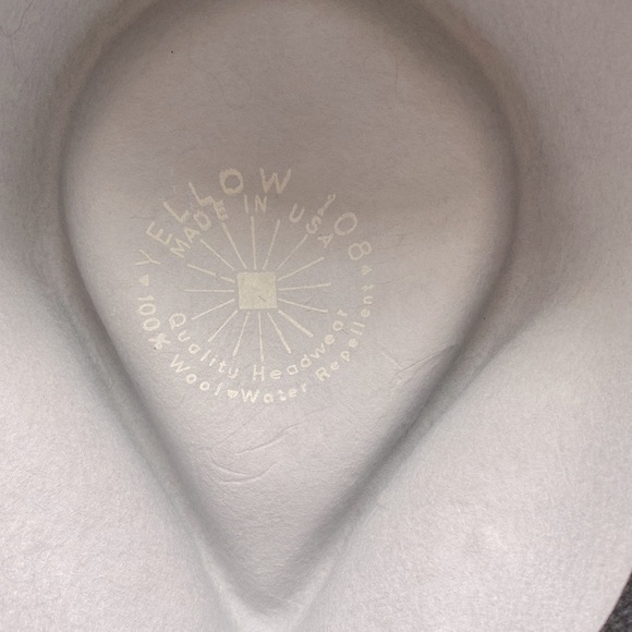 Yellow 108 Dylan Wool Fedora Western Hat - Picture 8 of 11